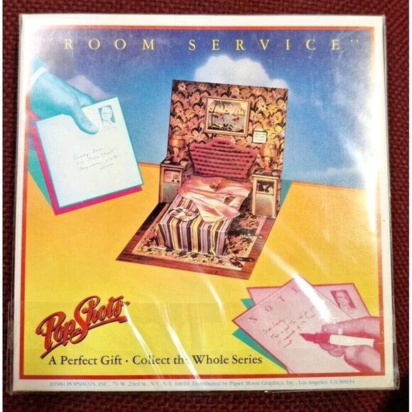 PopShots Room Service 3D Greeting Card Collectible Unopened Vintage 1981 Delight - Picture 2 of 4